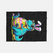 Dinosaur Ostern Hase Ei Glücklicher Ostrawr T Rex  Fleecedecke (Vorderseite (Horizontal))
