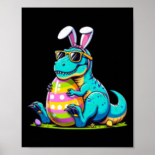 Dinosaur Ostern Hase Ei Glücklicher Ostrawr T Rex  Poster