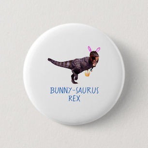 Dinosaur Ostern Hase T Rex Tyrannosaurus Lustiges  Button