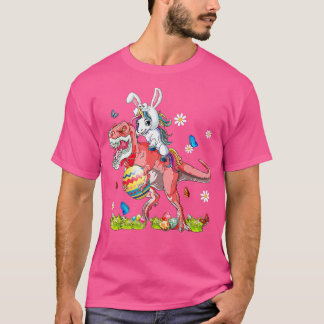 Dinosaur Ostertag Einhorn Reiten T-rex Bunny Cos T-Shirt