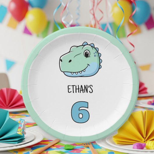 Dinosaur Paper Plates | Dino Theme Party Plates  Pappteller