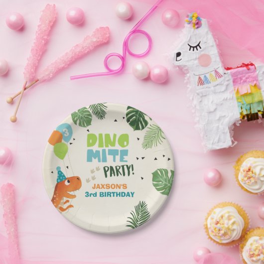 Dinosaur Paper Tellers Birthday Dino mite T-rex Bo Pappteller (Party)