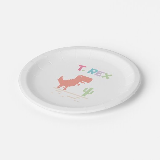 Dinosaur Pappteller (Schrägansicht)
