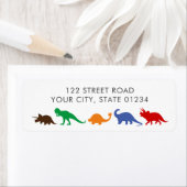 Dinosaur Parade Bright Colors Custom Address (Insitu)