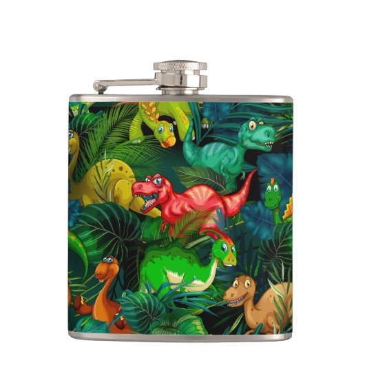 Dinosaur Park Flachmann (Vorderseite)