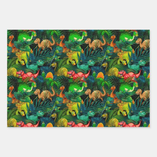Dinosaur Park Geschenkpapier Set (Vorderseite 2)