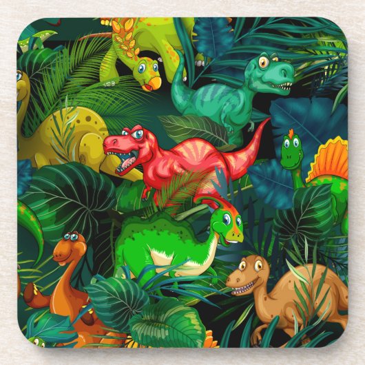 Dinosaur Park Getränkeuntersetzer (Vorderseite)