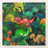 Dinosaur Park Glasuntersetzer (Vorderseite)