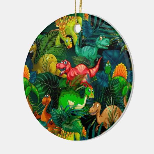 Dinosaur Park Keramik Ornament (Links)