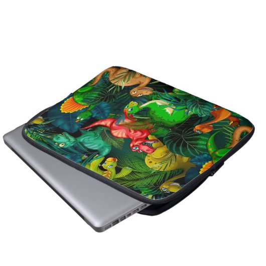 Dinosaur Park Laptopschutzhülle (Vorne Knopf)