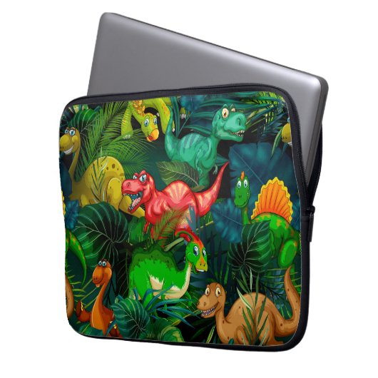 Dinosaur Park Laptopschutzhülle (Vorderseite Links)
