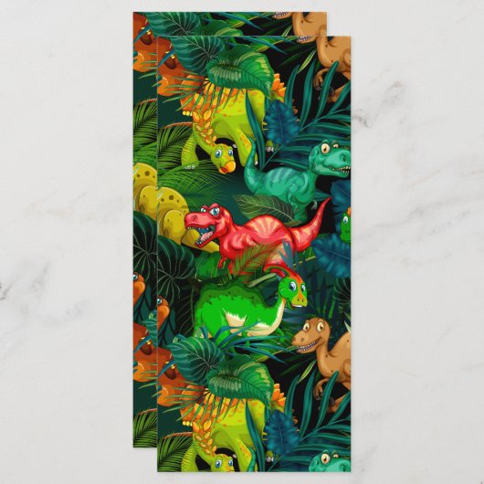 Dinosaur Park Menükarte (Vorne/Hinten)