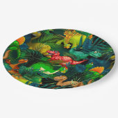 Dinosaur Park Pappteller (Schrägansicht)