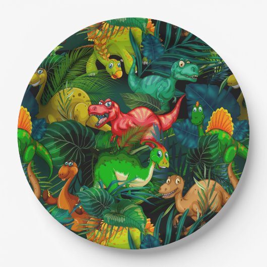 Dinosaur Park Pappteller (Vorderseite)