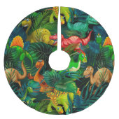 Dinosaur Park Polyester Weihnachtsbaumdecke (Vorderseite)