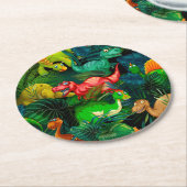 Dinosaur Park Runder Pappuntersetzer (Angewinkelt)