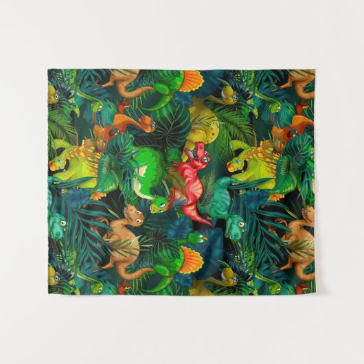Dinosaur Park Wandteppich (Vorderseite (Horizontal))