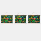 Dinosaur Park Wandteppich Mit Holzrahmen (Dreifach)