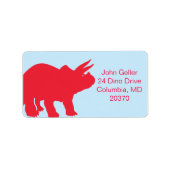 Dinosaur Party Address Labels Adressaufkleber (Vorne)