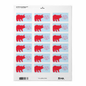 Dinosaur Party Address Labels Adressaufkleber (Vorne)