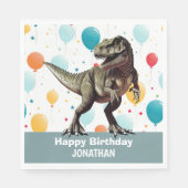Dinosaur Party Balloons Serviette (Vorderseite)