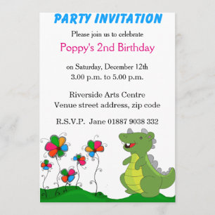 Dinosaur-Party Einladung