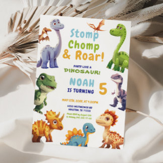 Dinosaur-Party Einladung