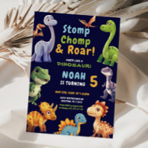 Dinosaur-Party Einladung