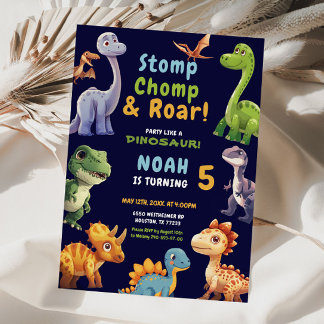 Dinosaur-Party Einladung