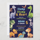 Dinosaur-Party Einladung (Vorderseite)