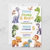 Dinosaur-Party Einladung (Vorderseite)