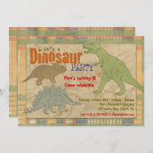 Dinosaur-Party Einladung - Personalisiert (Vorne/Hinten)