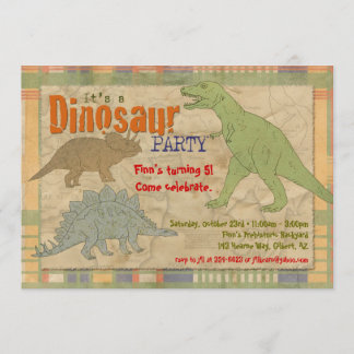 Dinosaur-Party Einladung - Personalisiert