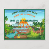 Dinosaur-Party Einladung Postkarte (Vorderseite)