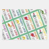Dinosaur-Party Geschenkpapier Set (Vorderseite 3)