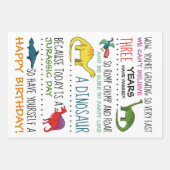 Dinosaur-Party Geschenkpapier Set (Vorderseite)