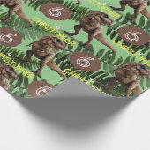 Dinosaur Party Kindergeburtstag Trex Geschenkpapier (Ecke)