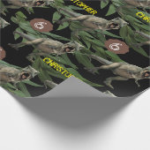 Dinosaur Party Kindergeburtstag Trex Geschenkpapier (Ecke)