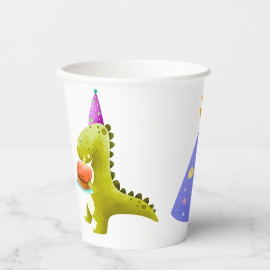 Dinosaur-Party Pappbecher (Vorderseite)