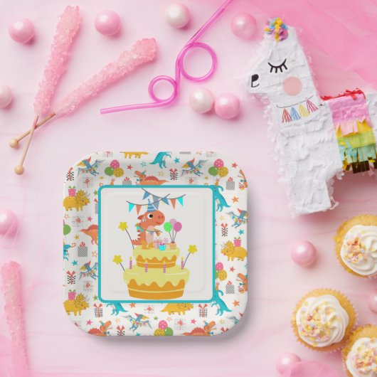 Dinosaur-Party Pappteller (Party)