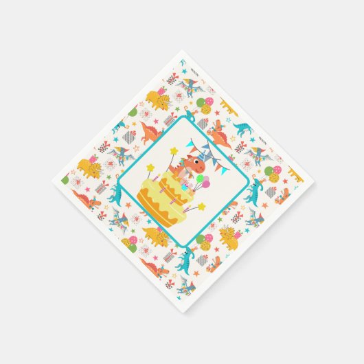 Dinosaur-Party Serviette (Ecke)