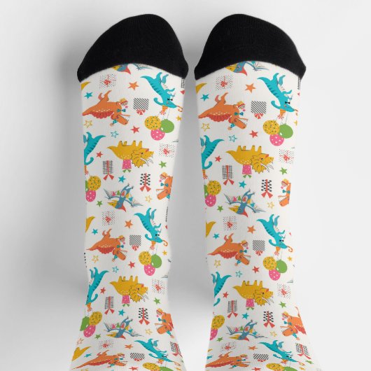 Dinosaur-Party Socken (Oben)