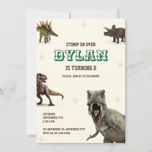 Dinosaur Party-Tiere Kindergeburtstag Einladung