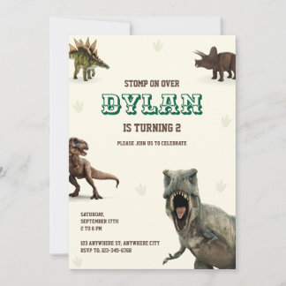 Dinosaur Party-Tiere Kindergeburtstag Einladung