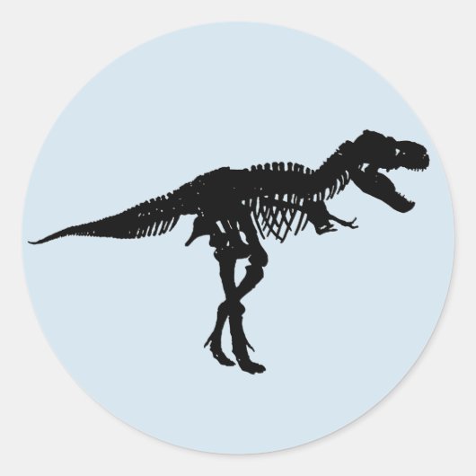 Dinosaur Party Tyrannosaurus Rex Skeleton Stickers (Vorderseite)