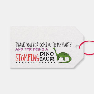 Dinosaur Party Vielen Dank für Ihr Interesse Tag Geschenkanhänger
