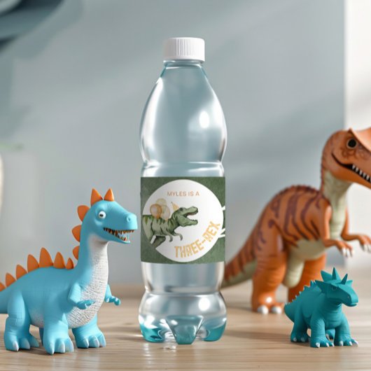 Dinosaur Party Wasser Flaschen Etiketten