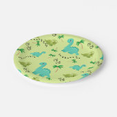 Dinosaur Partyartikel Pappteller (Schrägansicht)