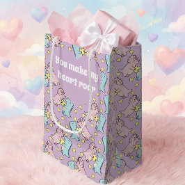 Dinosaur Pastell Rosa & Blau Kleine Geschenktüte