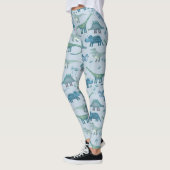 Dinosaur Pattern Blue Leggings (Links)